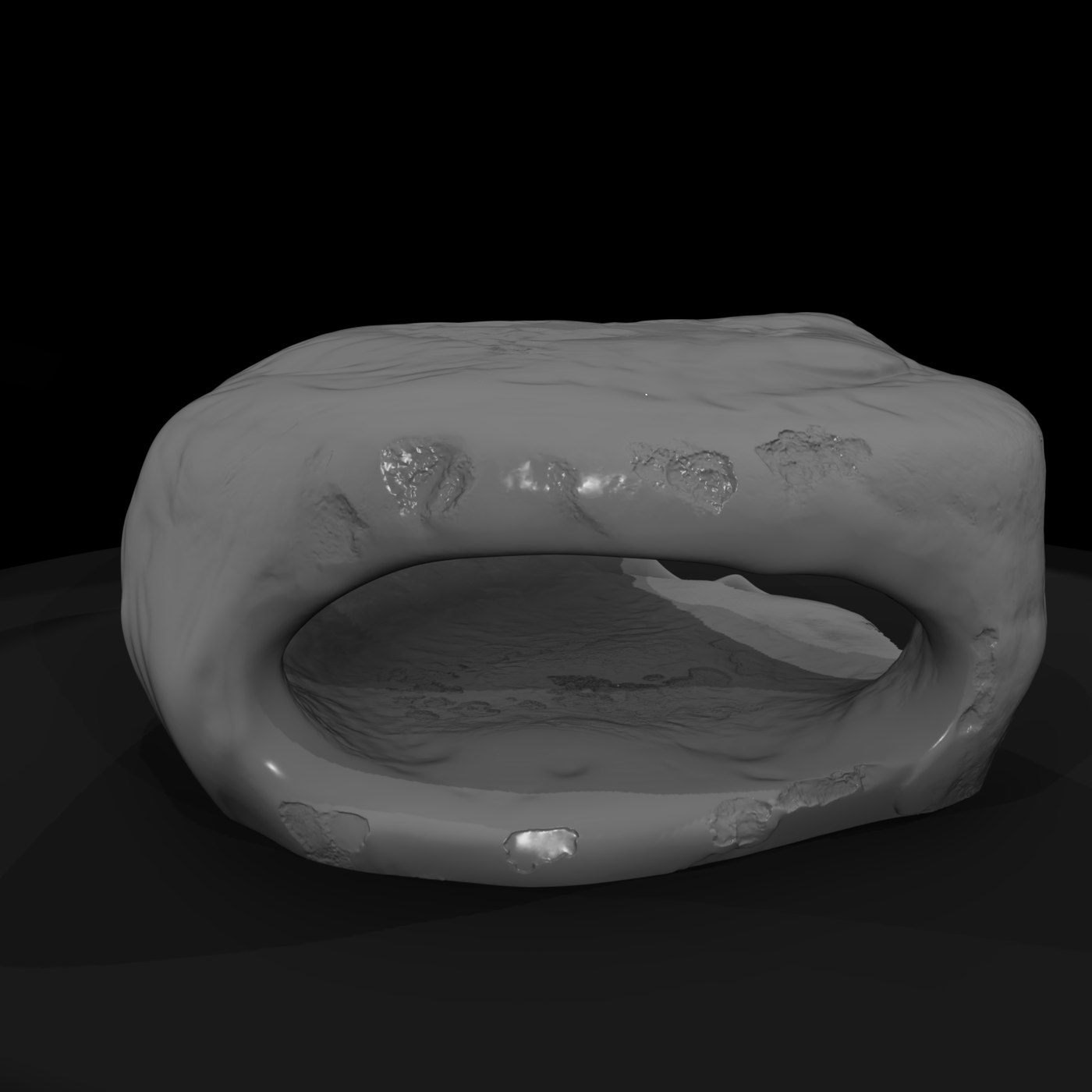 Realistic Weathered Hollow Rock Cave 3D Model Lyoo
