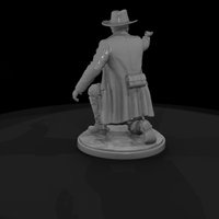 Old West Lawman Kneeling with Revolver — thumbnail 6
