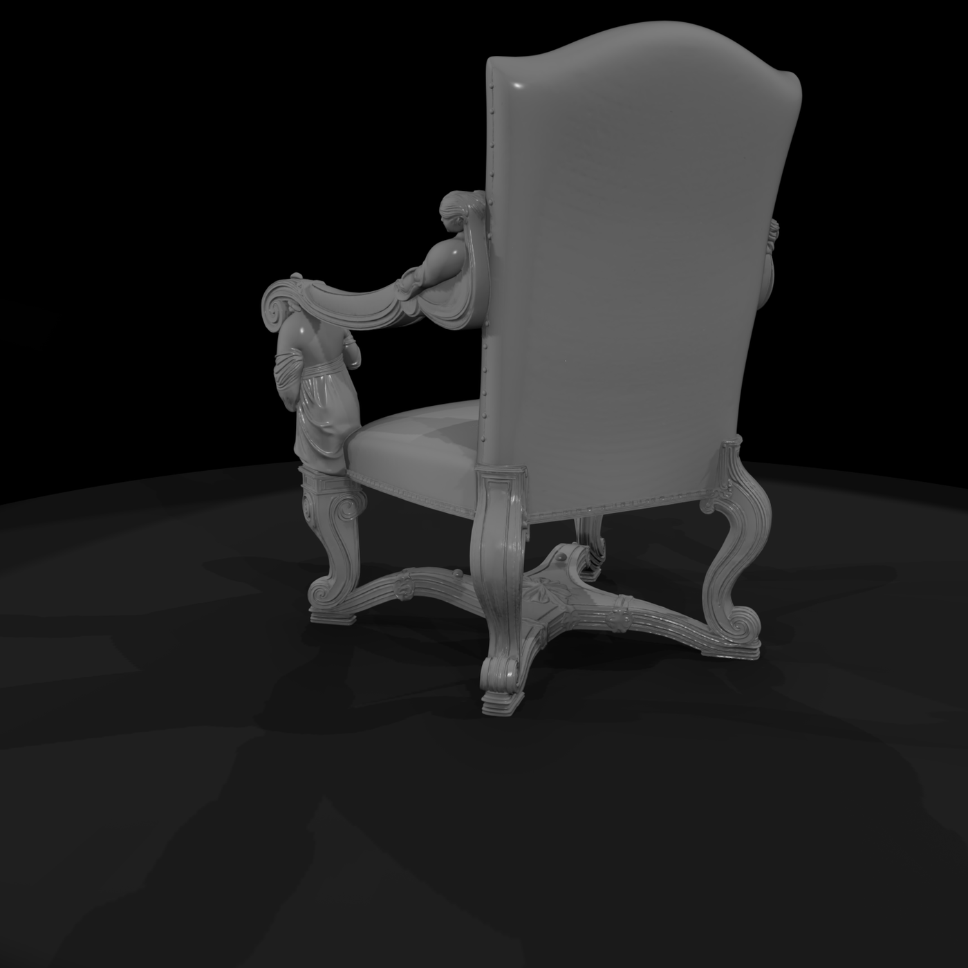 Neoclassical Ornate Armchair