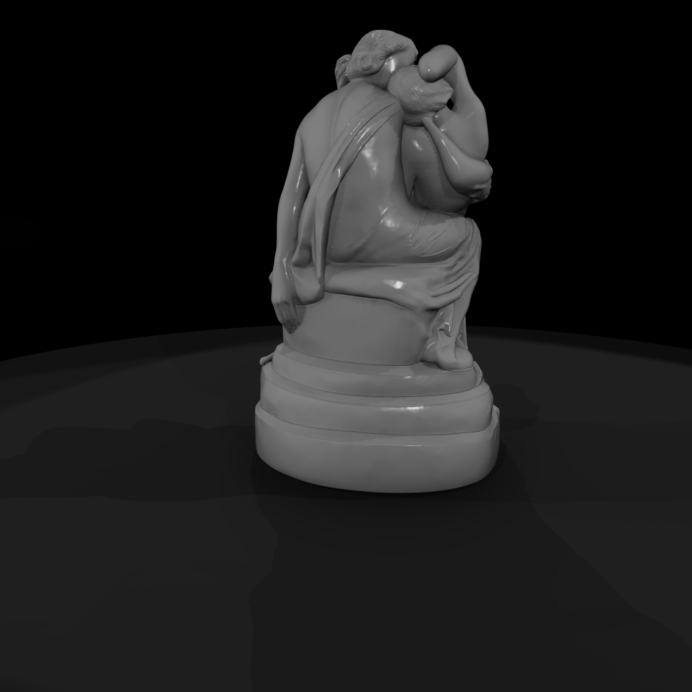 Neoclassical Lovers Sculpture — & Displays