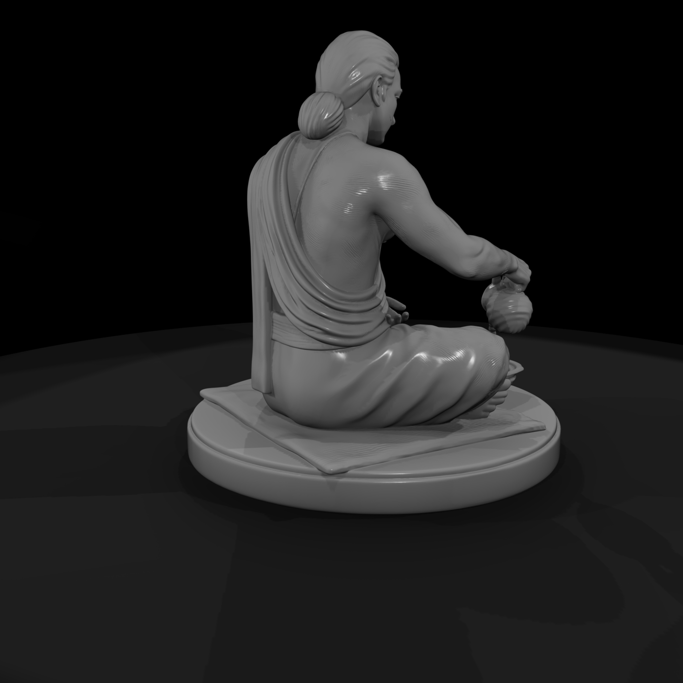 Seated Hindu Holy Man at Prayer