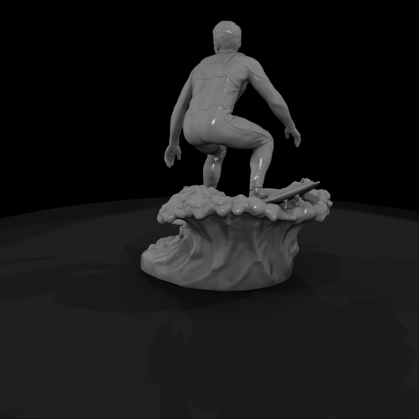 Surfer Riding a Wave