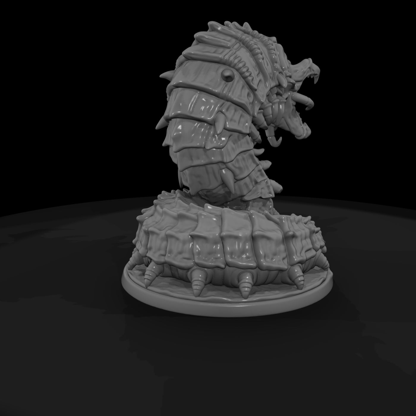 stylized-spiked-giant-predatory-worm-3d-miniature