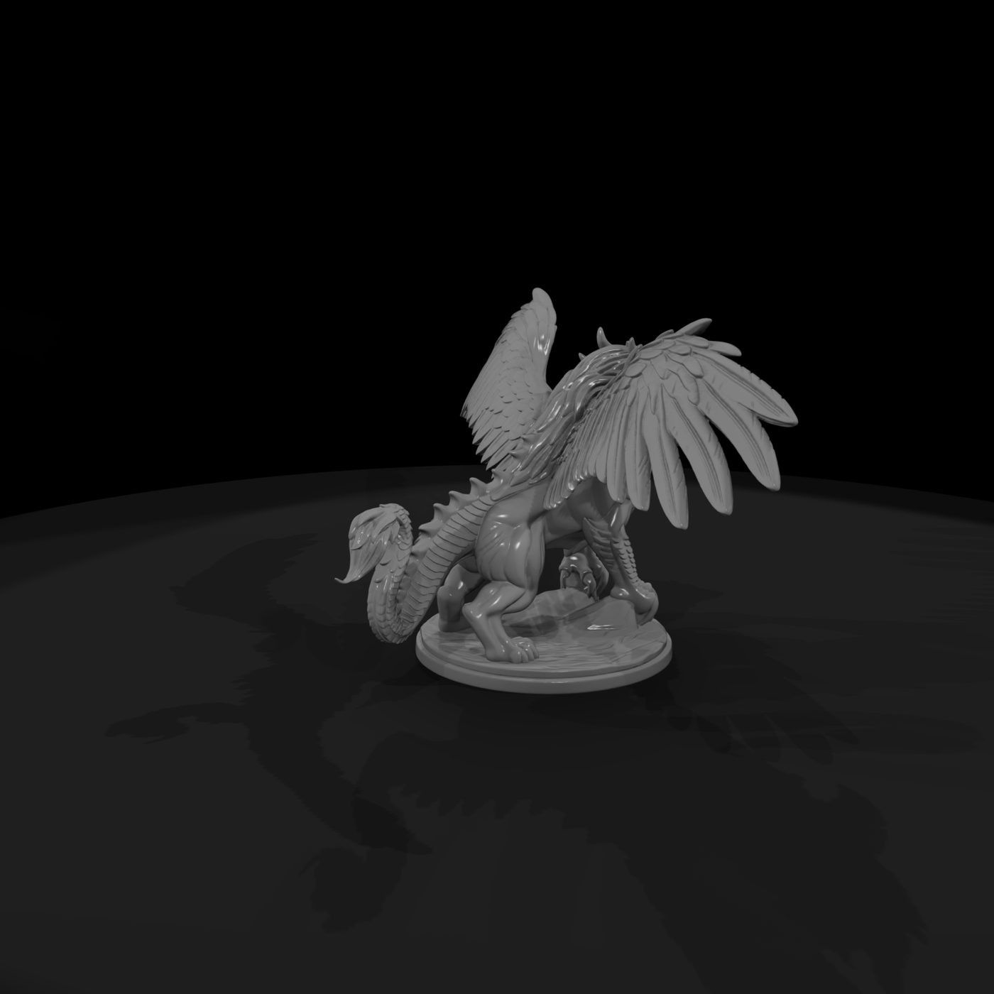 Stylized Fantasy Gryphon 3D Miniature Model Gpgy1T
