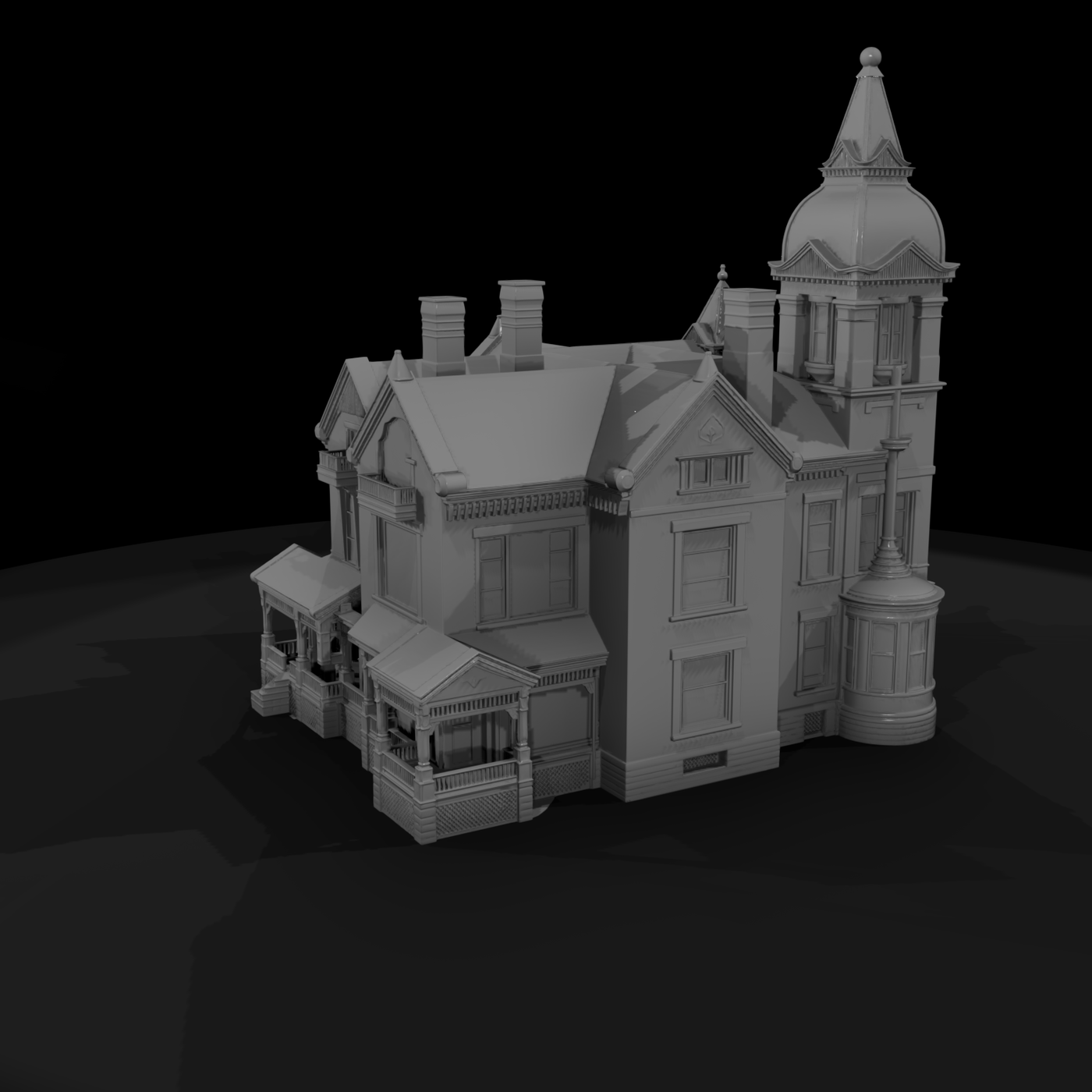 Victorian Mansion & Railroad Layouts
