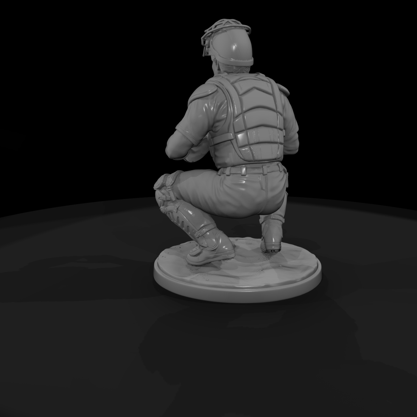 Poparc 0229 Baseball Catcher Ready