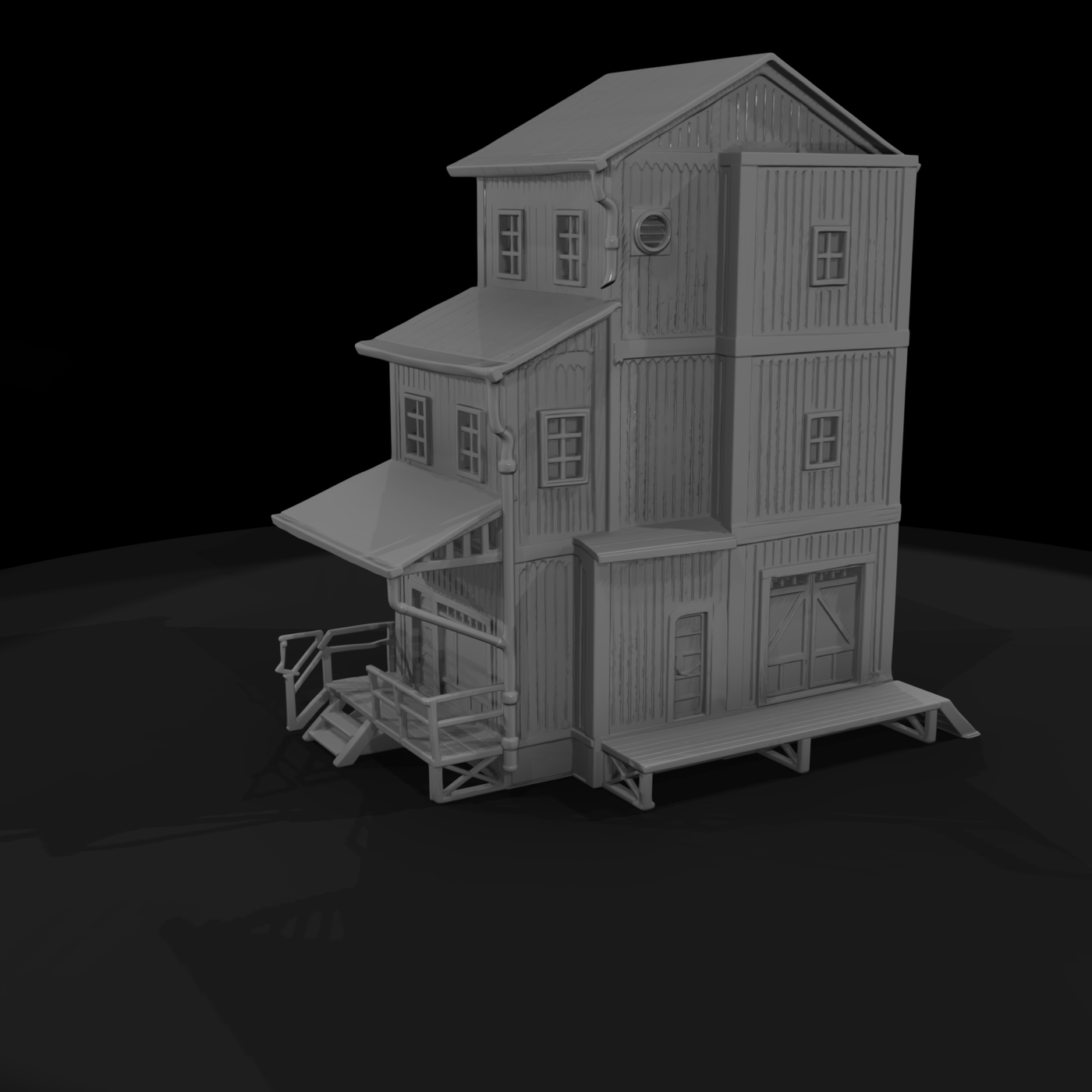 20260612 Weathered Model Industrial Building B0Df3