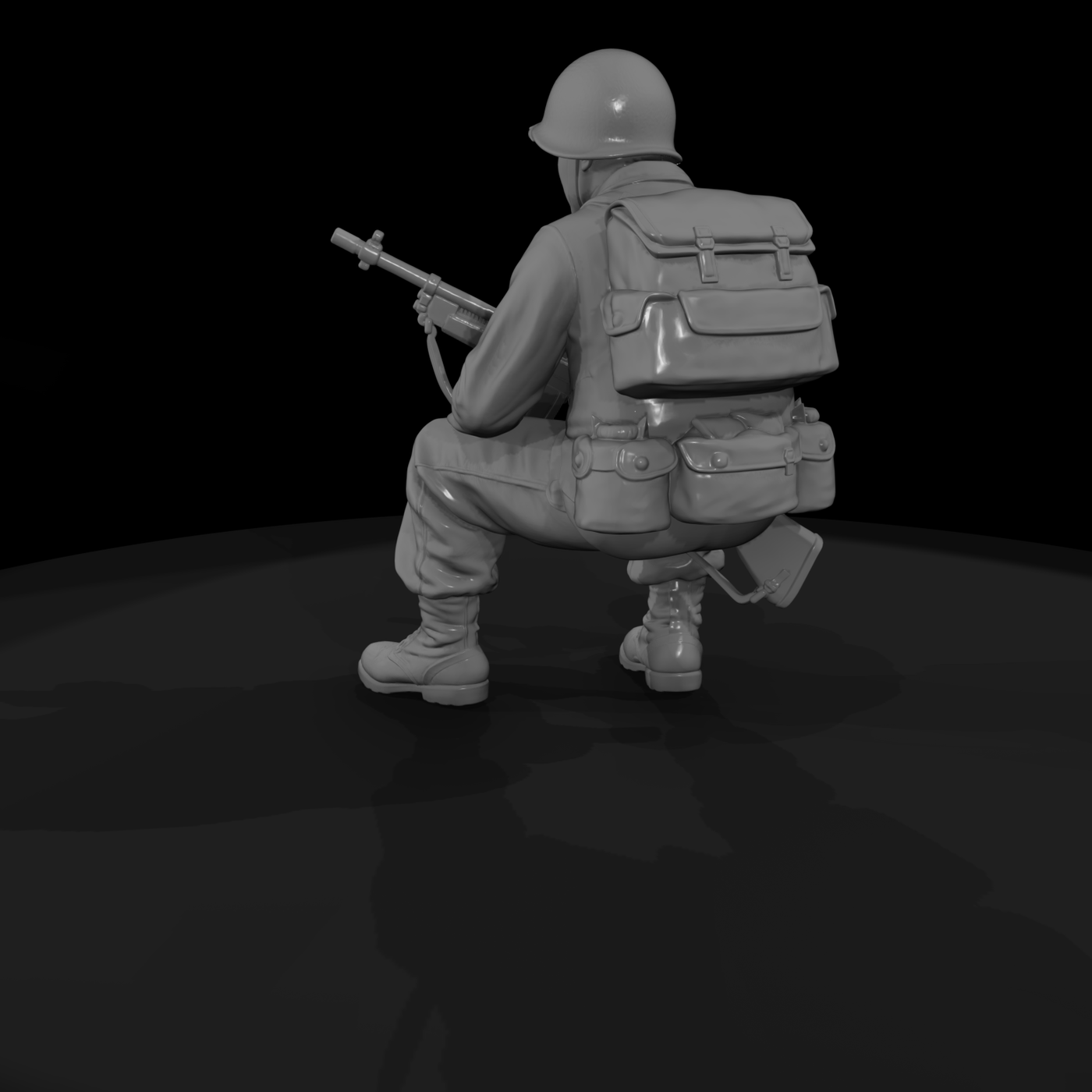 WWII U.S. Marine with Automatic Rifle