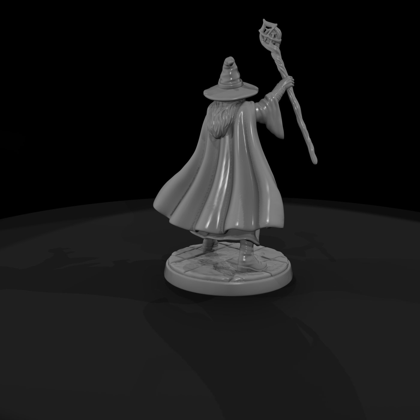 Spellcasting Wizard with Staff
