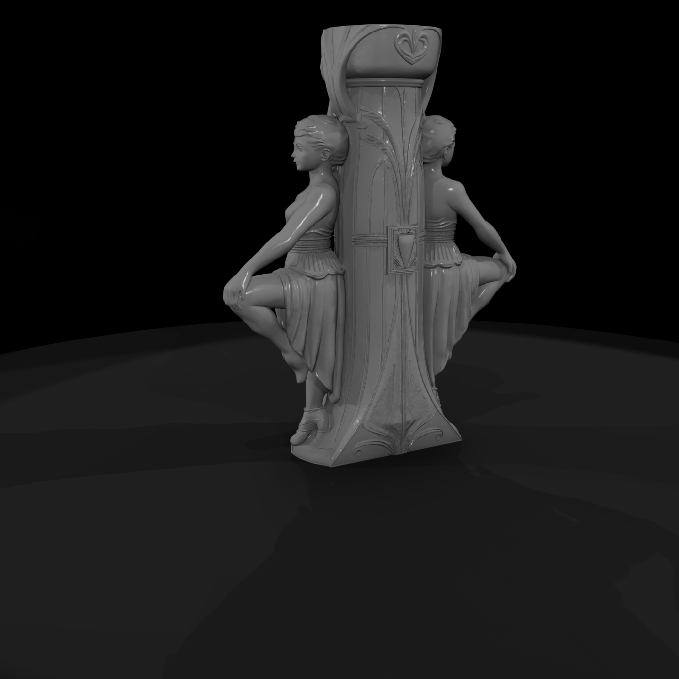 Art Deco Caryatid Column