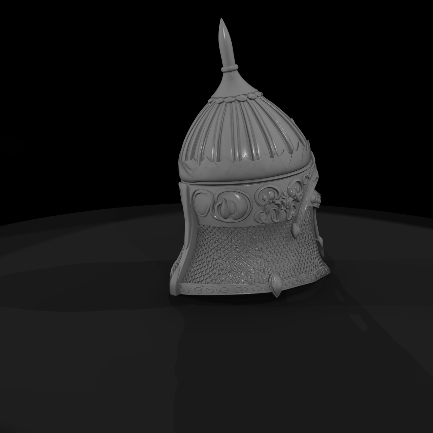 Ornate Fantasy Knight Helmet