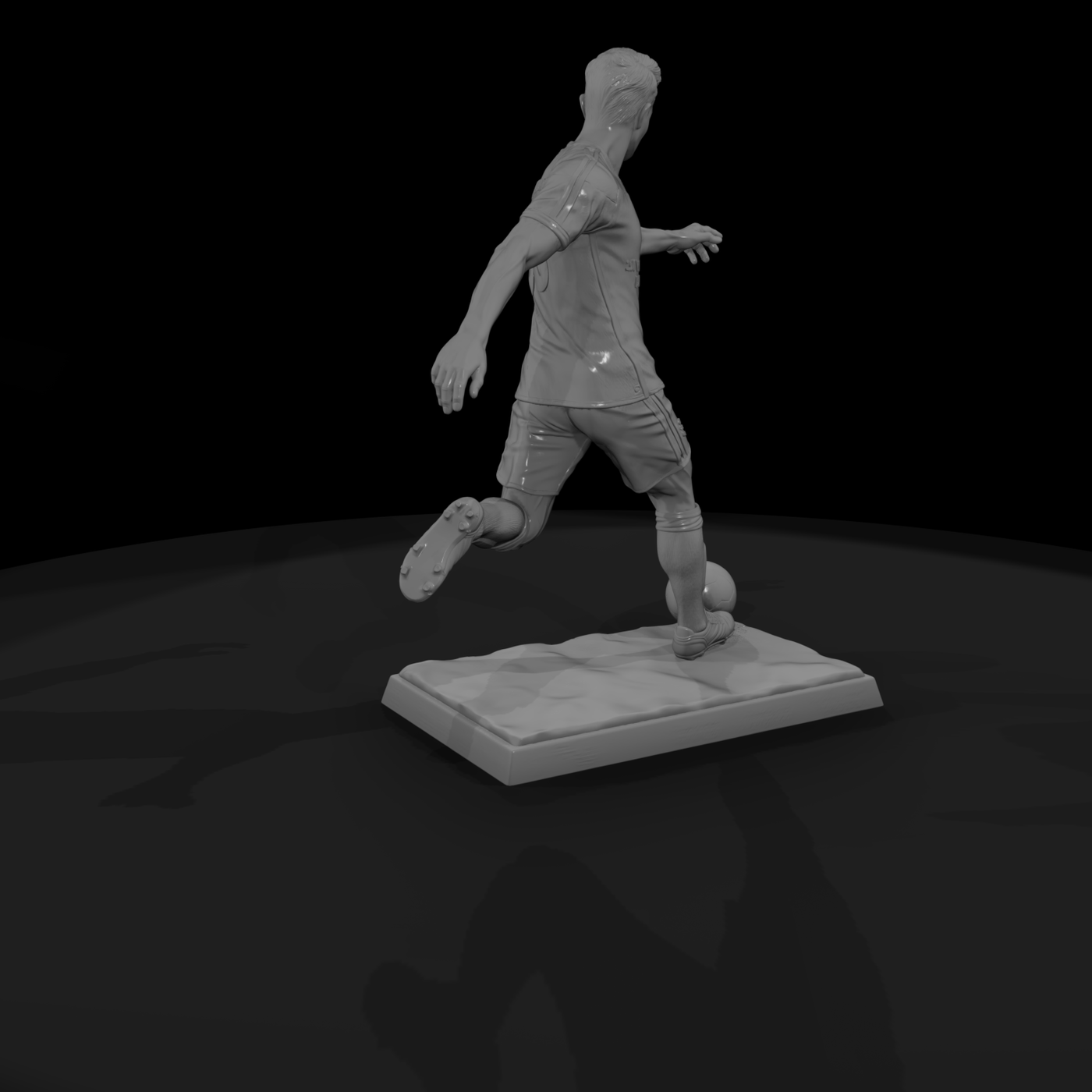 Soccer Player Striking the Ball