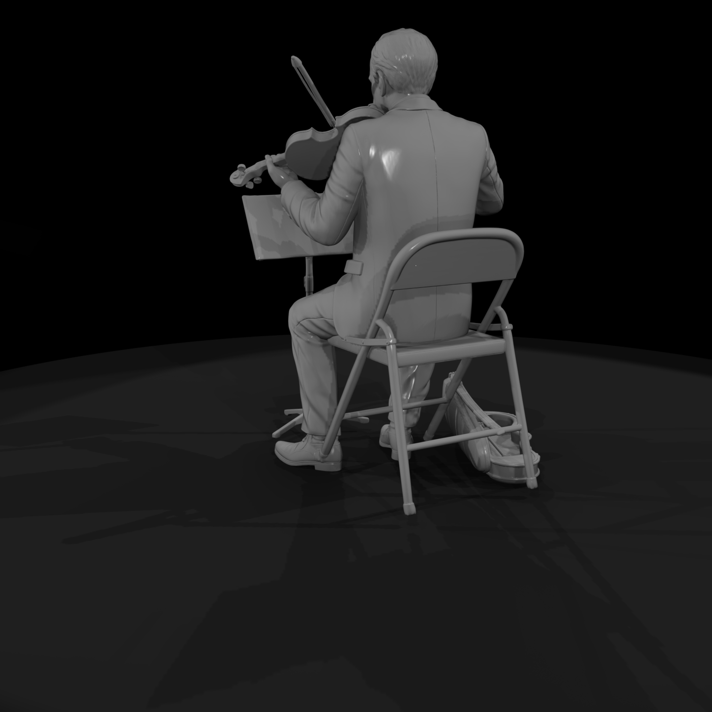 Seated Chamber Musician with Viola