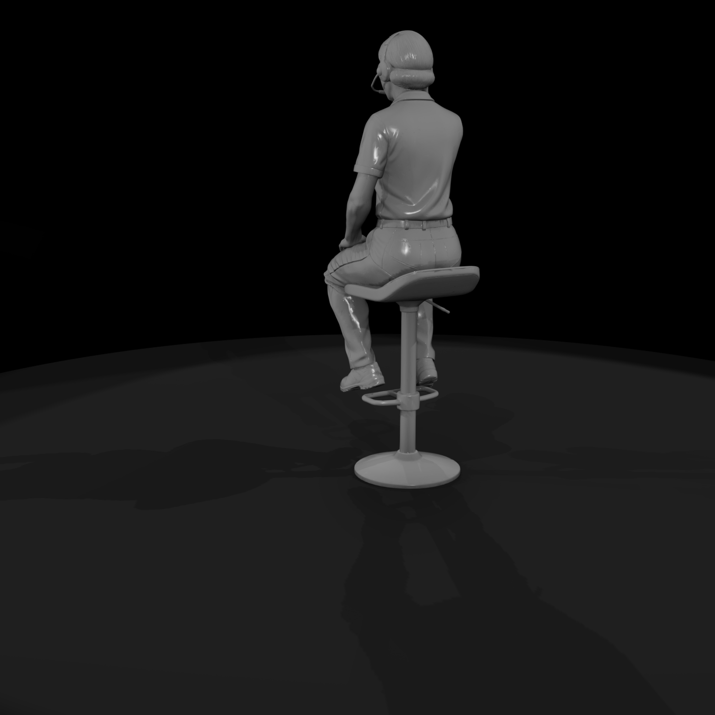 Emergency Dispatcher with Headset