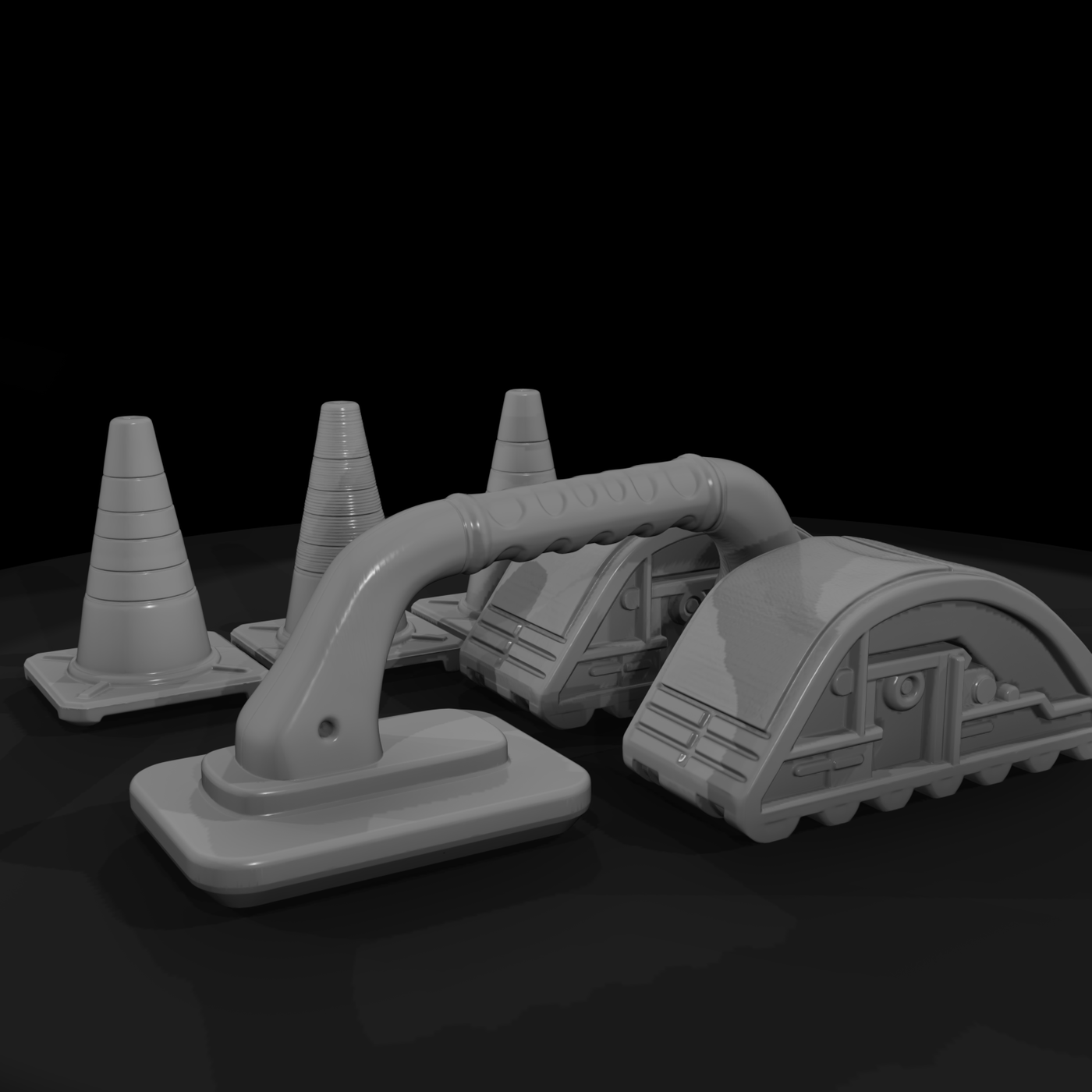 Airport Wheel Chocks and Cones Set