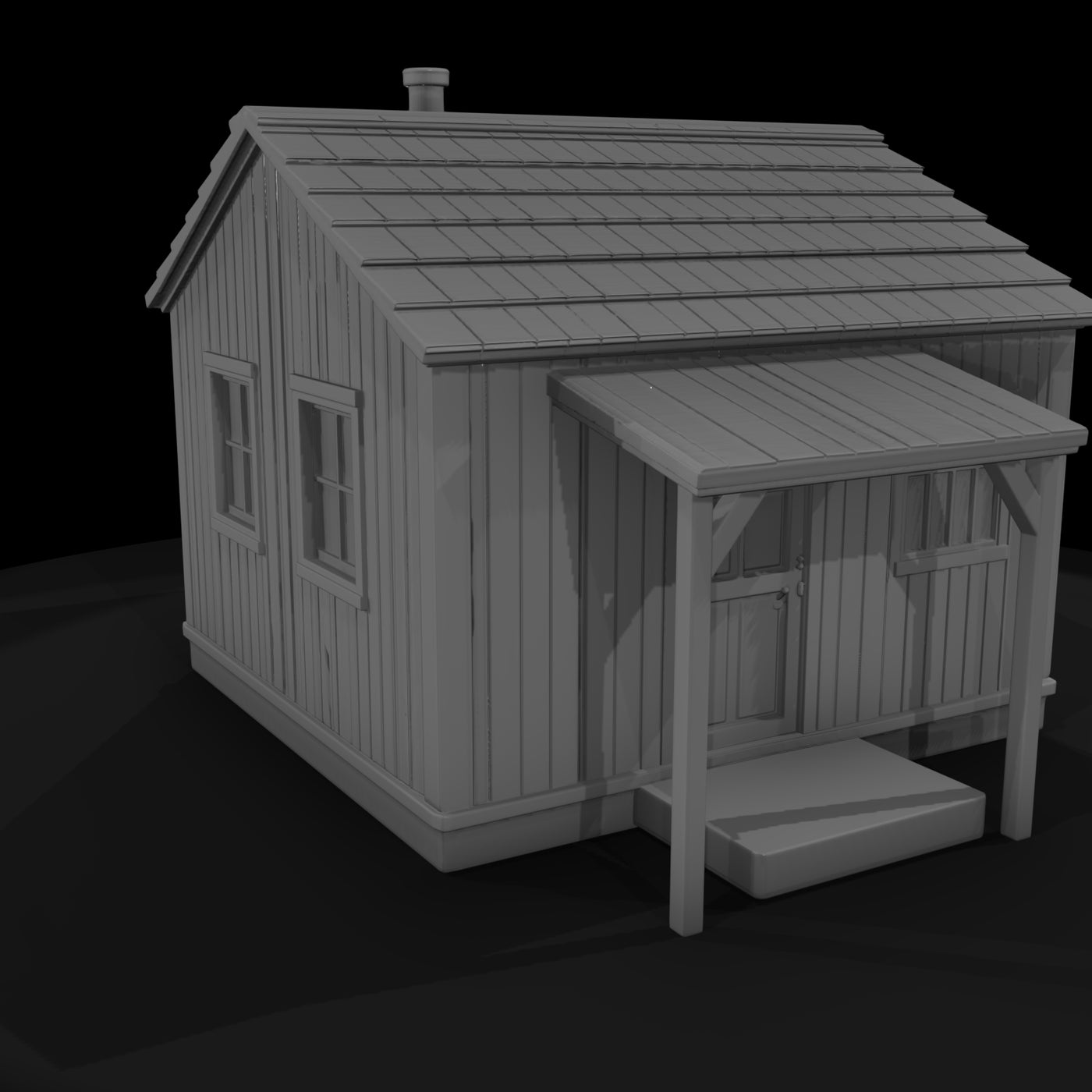 stylized_small_wooden_cabin_3d_model
