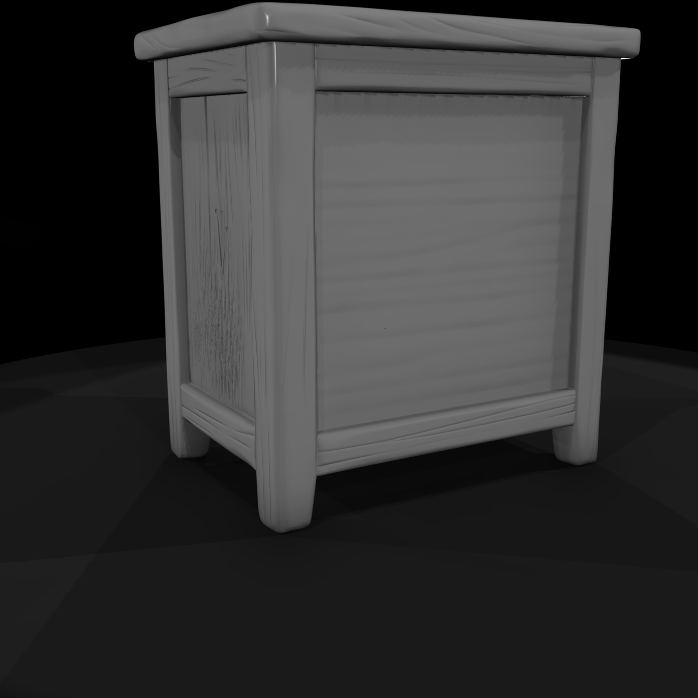 Rustic Painted Bedside Nightstand