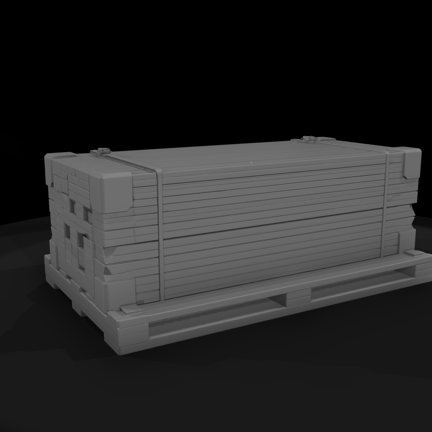 Industrial Shipping Crate on Pallet