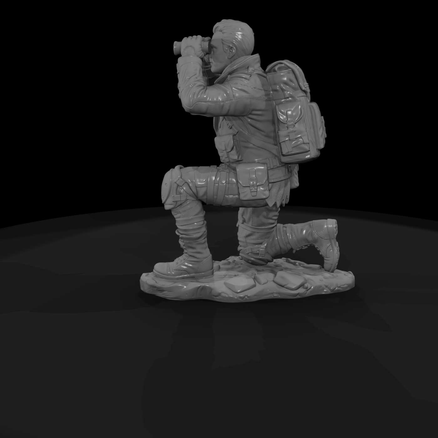 Wasteland Road Scout with Binoculars