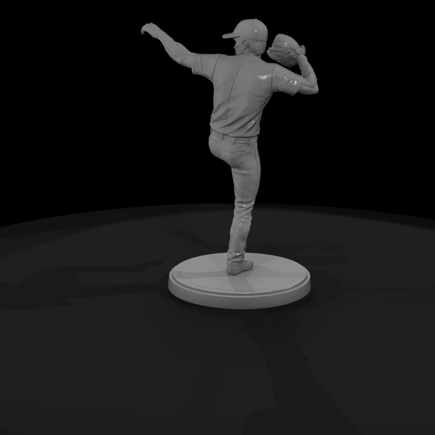 Poparc 0284 Baseball Pitcher Windup Alternate Pose