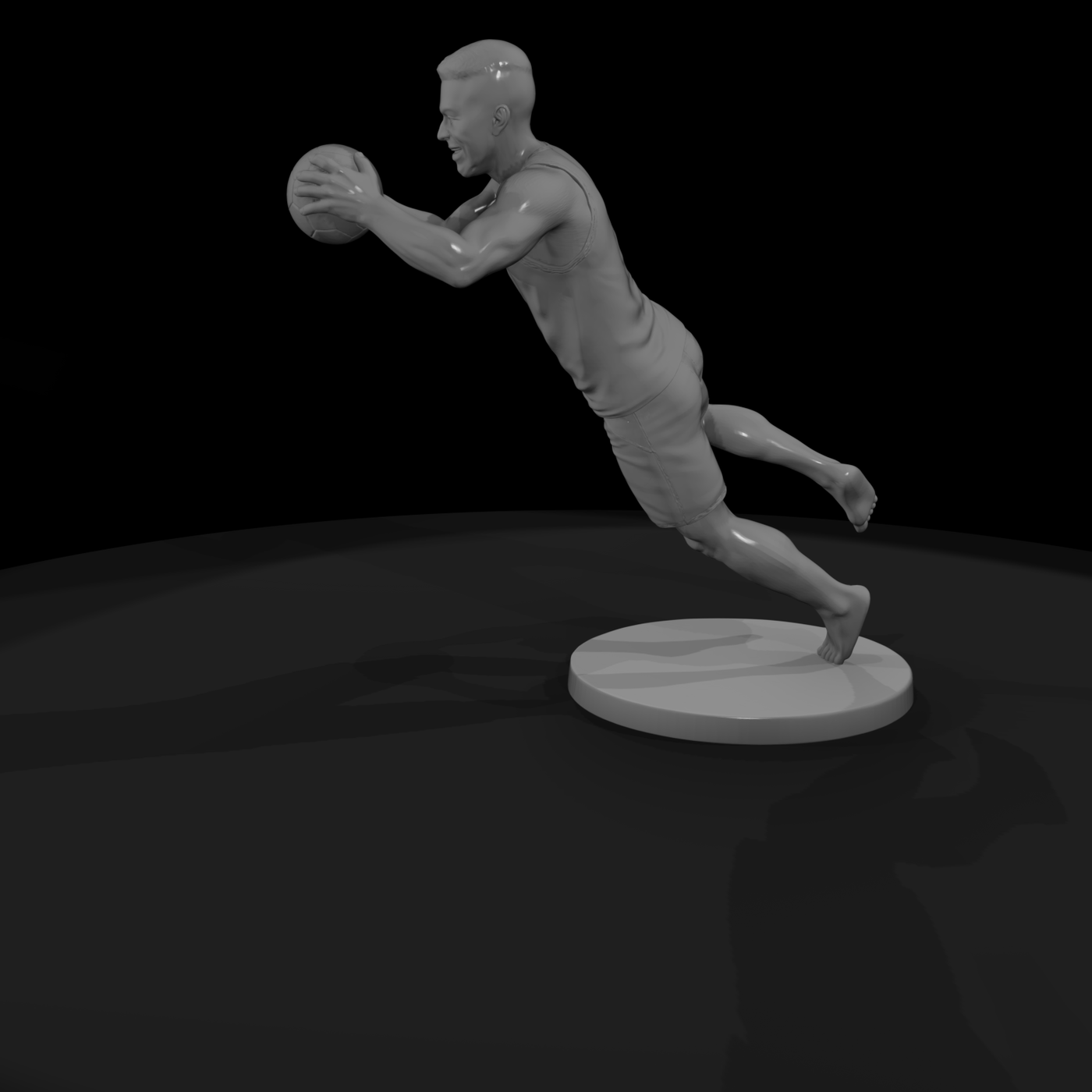 Diving Soccer Goalkeeper