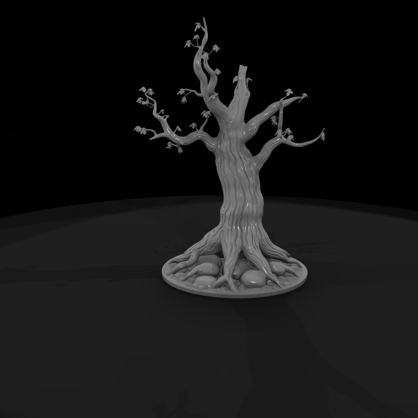 Stylized Gnarled Fantasy Tree — Hollow