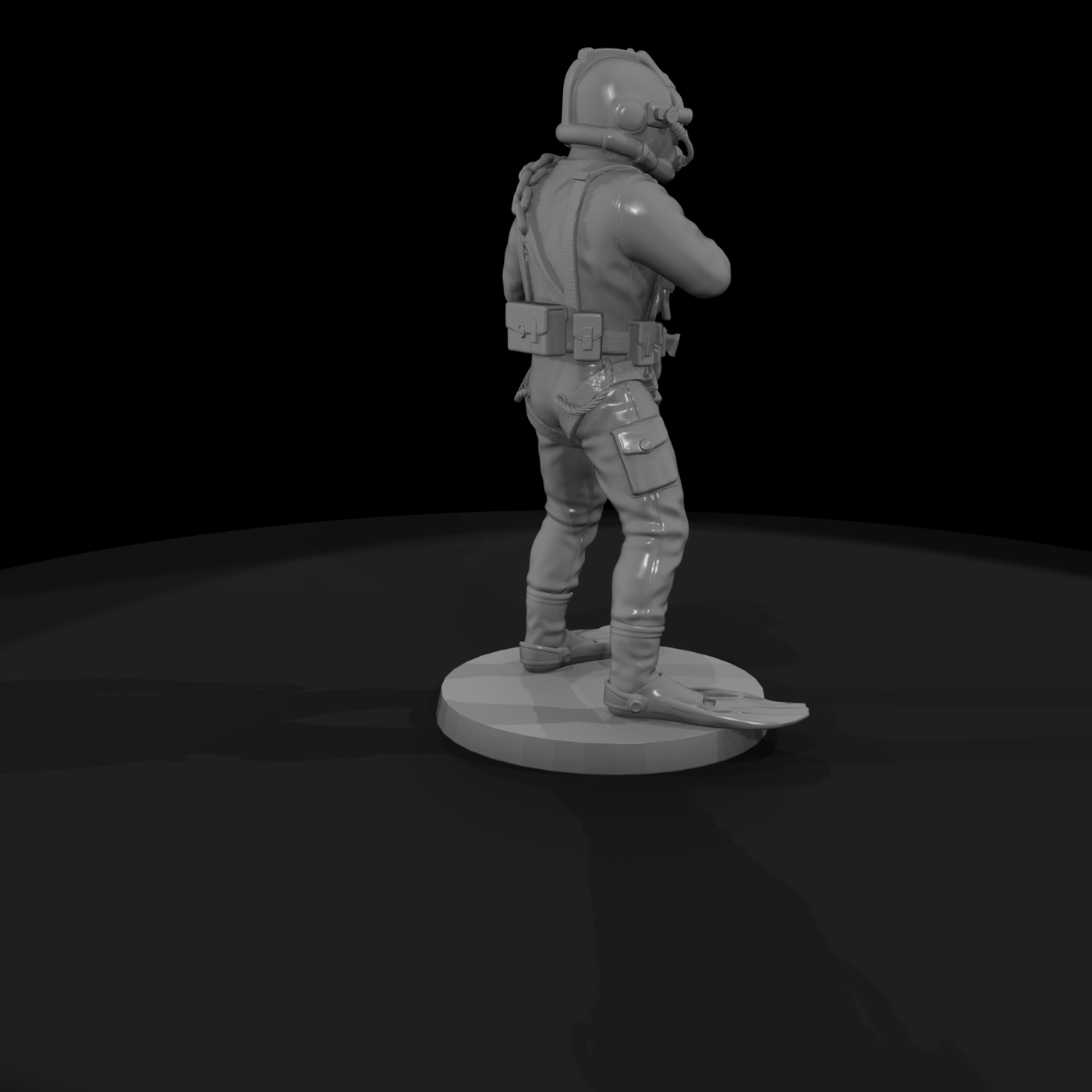 Hard-Hat Rigging Diver with Chain Hook