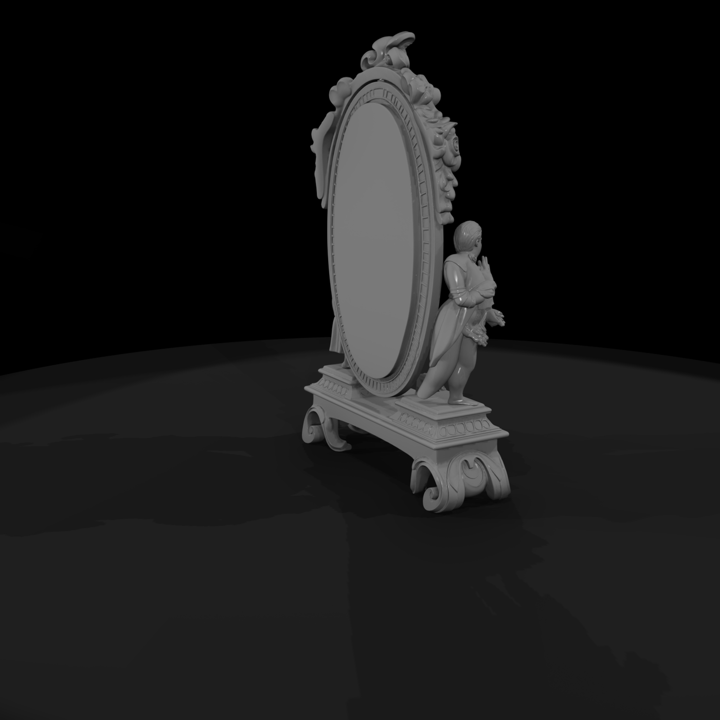 Rococo Figural Vanity Mirror — Dollhouse