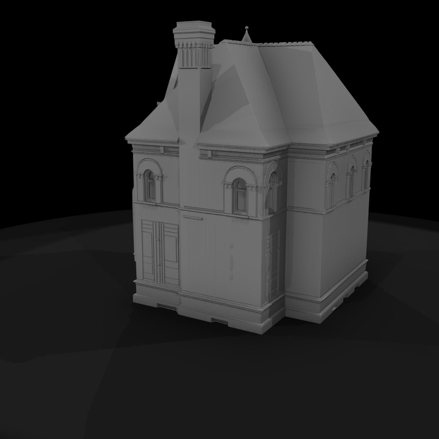 victorian_gothic_stone_mansion_3d_asset