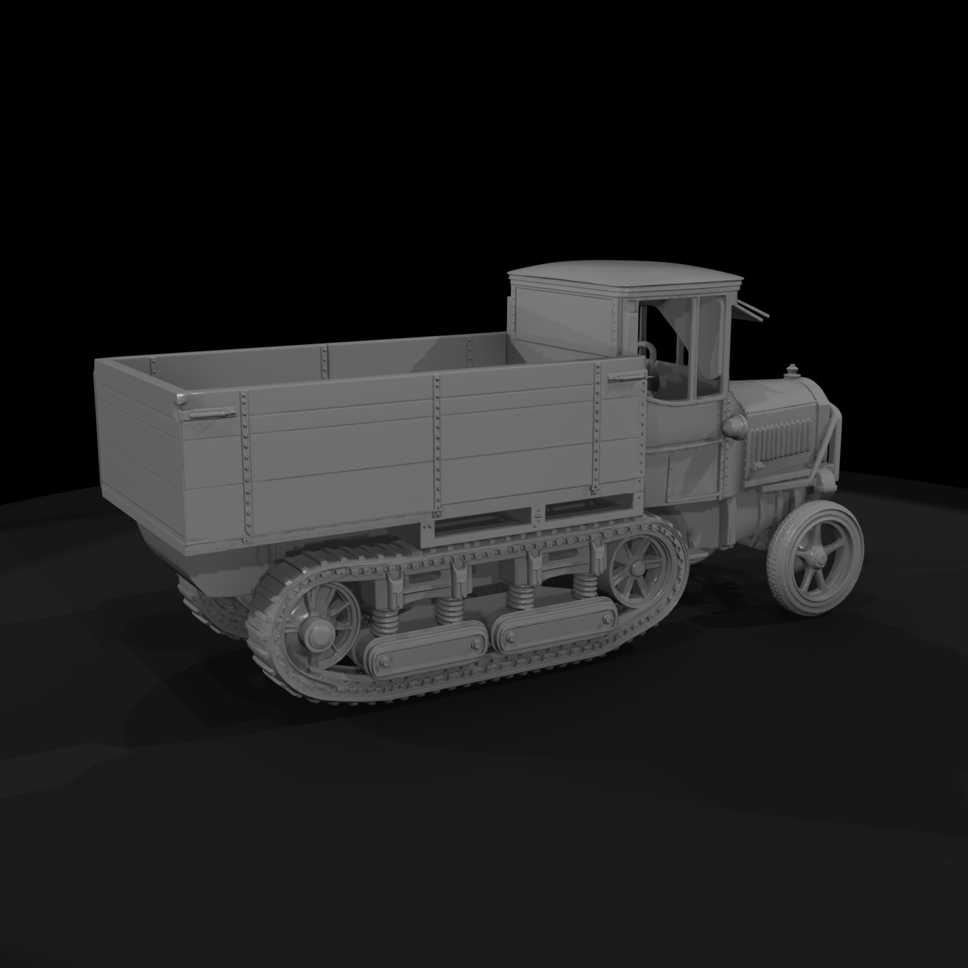 Vintage Half-Track Cargo Truck