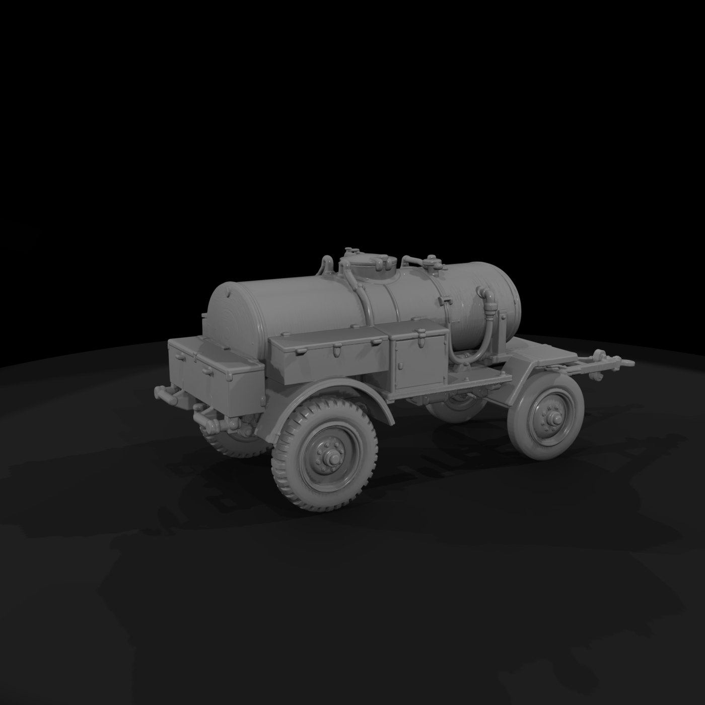 WWII Airfield Refueling Bowser Trailer
