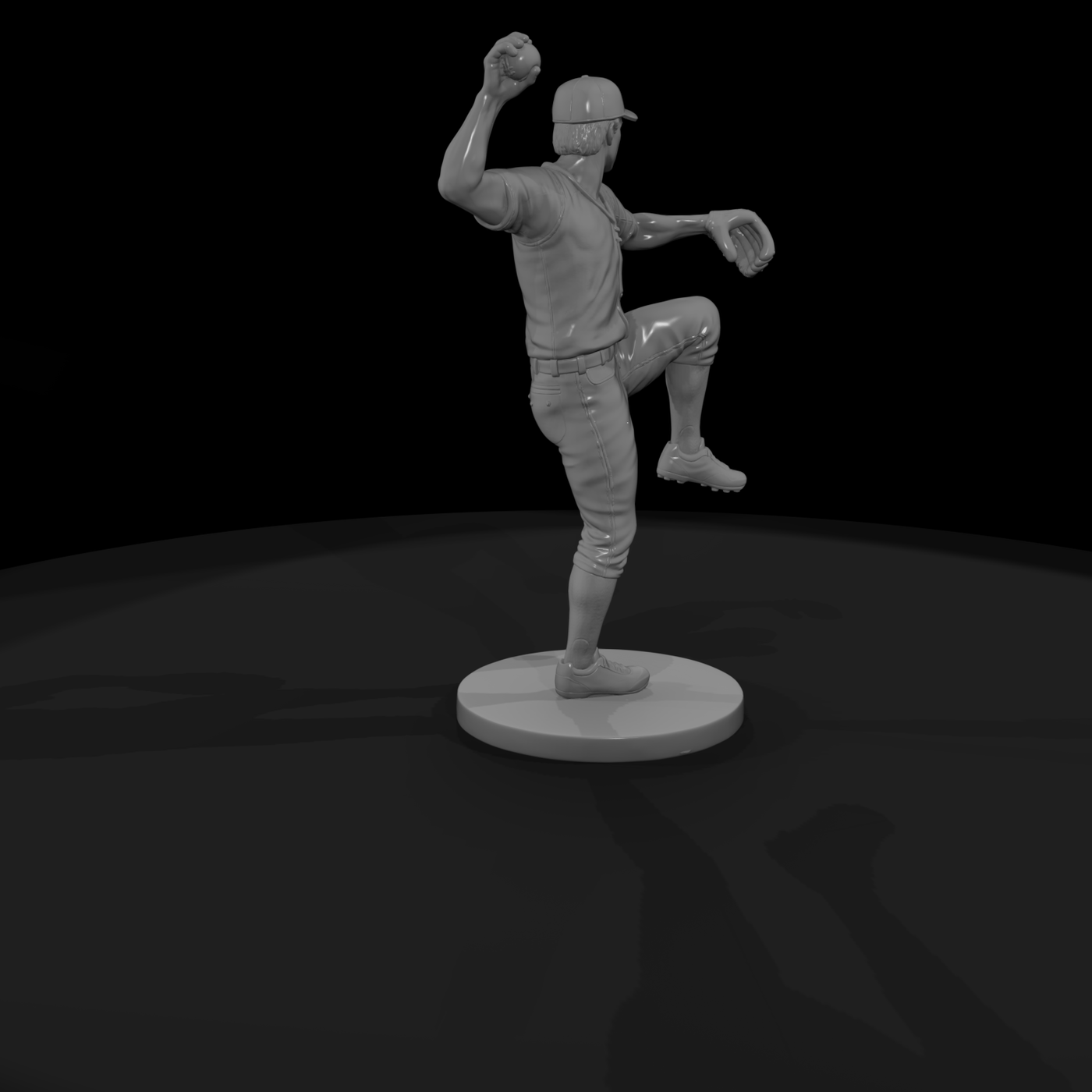 Poparc 0230 Baseball Pitcher Windup