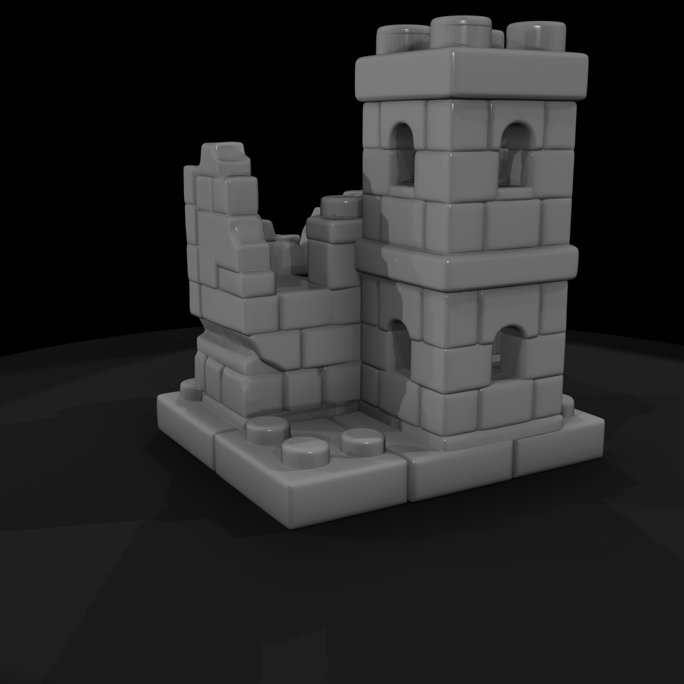 Mr Toyprops 100 001 004 Toy Brick Castle Ruin