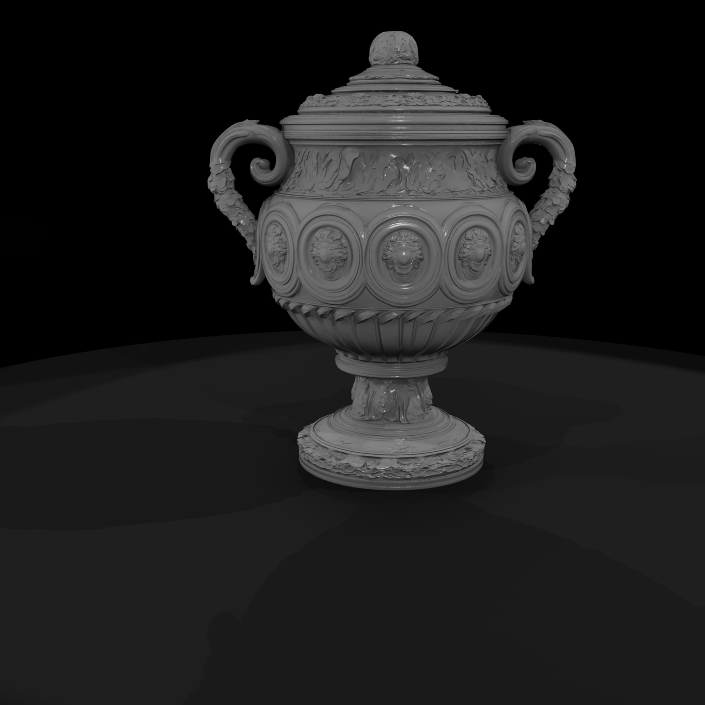 Baroque Lidded Urn — Ornate