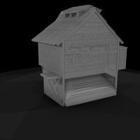 untextured_rustic_farm_barn_3d_model — thumbnail 5