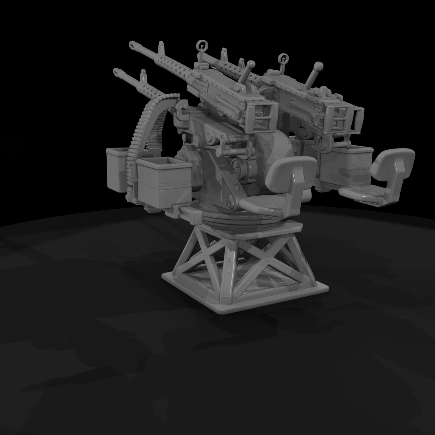 Quad .50 Cal Anti-Aircraft Mount