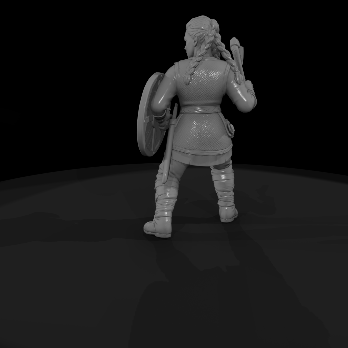 Hist 0210 Viking Shieldmaiden Miniature Figure