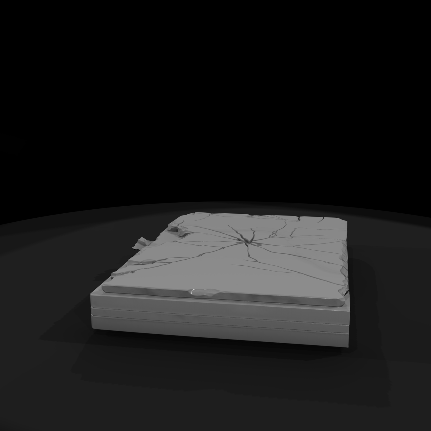 Damaged Concrete Road Slab — Terrain