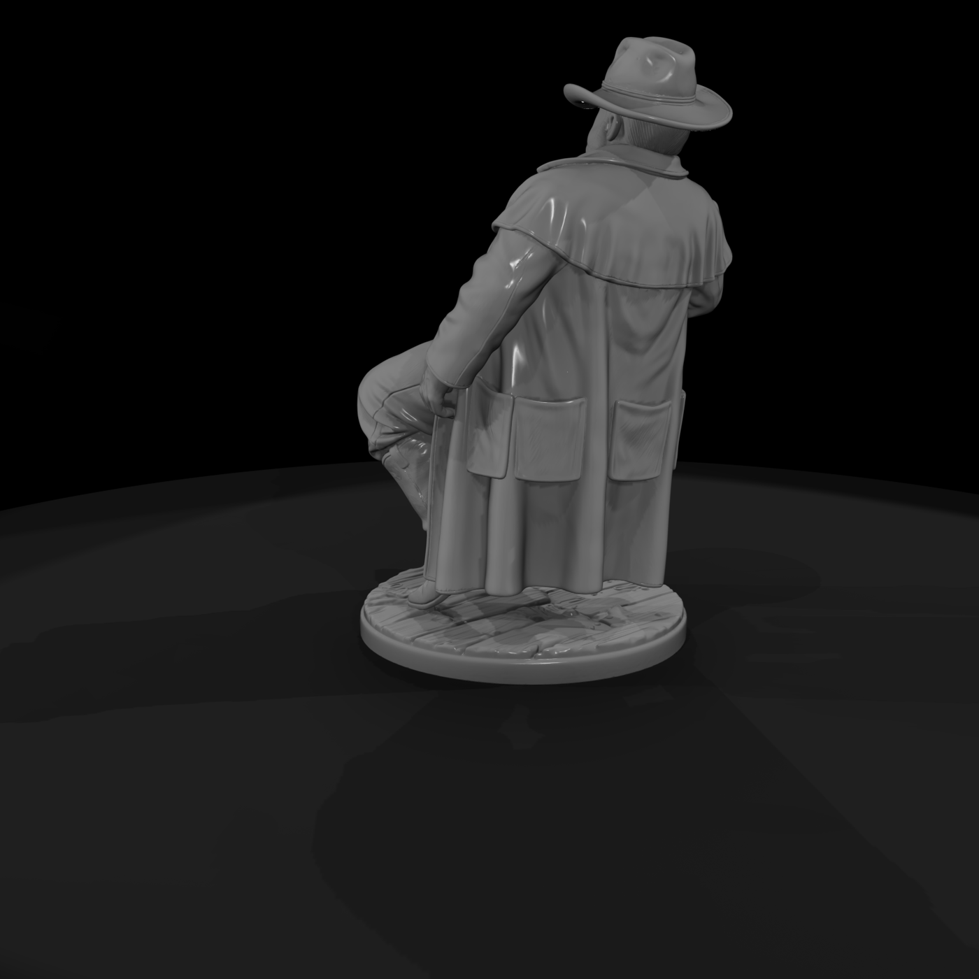 Old West Sheriff Dozing in His Chair