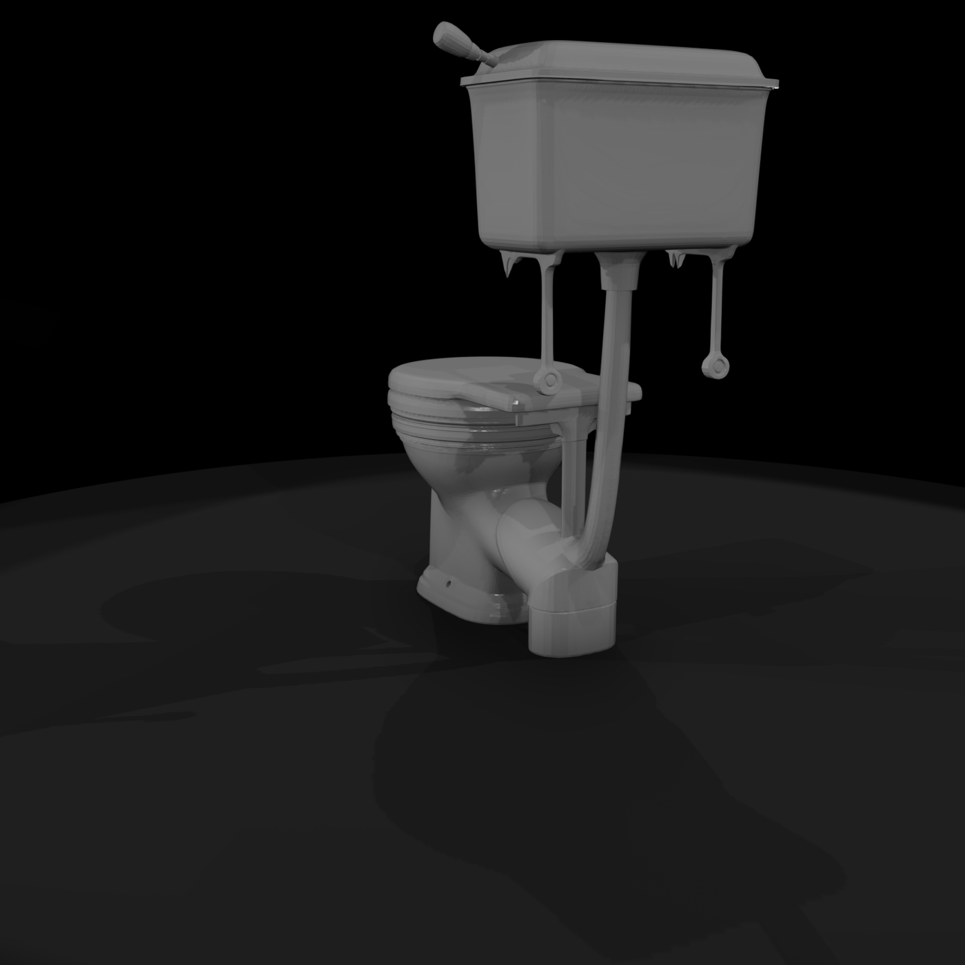 Classic High‑Tank Toilet