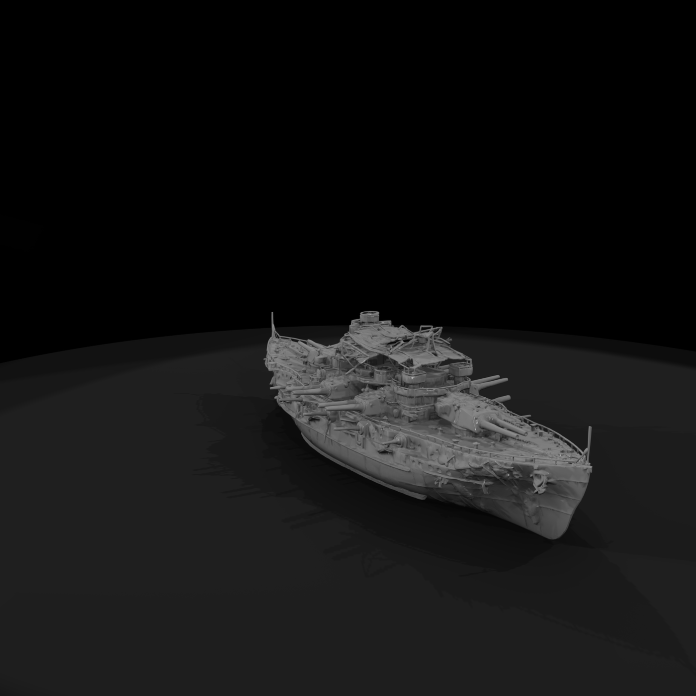 Barnacle Covered Battleship Wreck