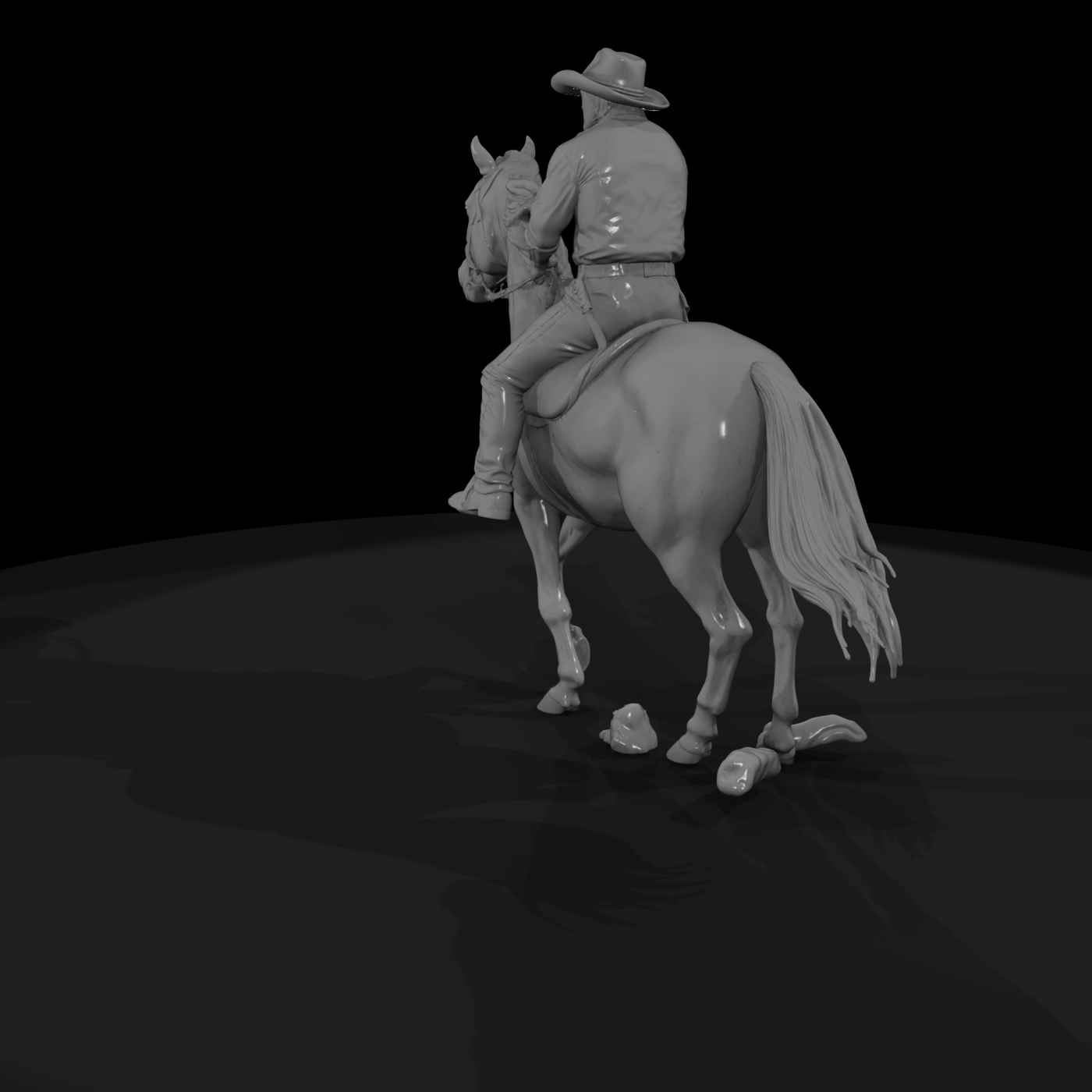 Cowboy on Horse — Mounted ( Compatible)