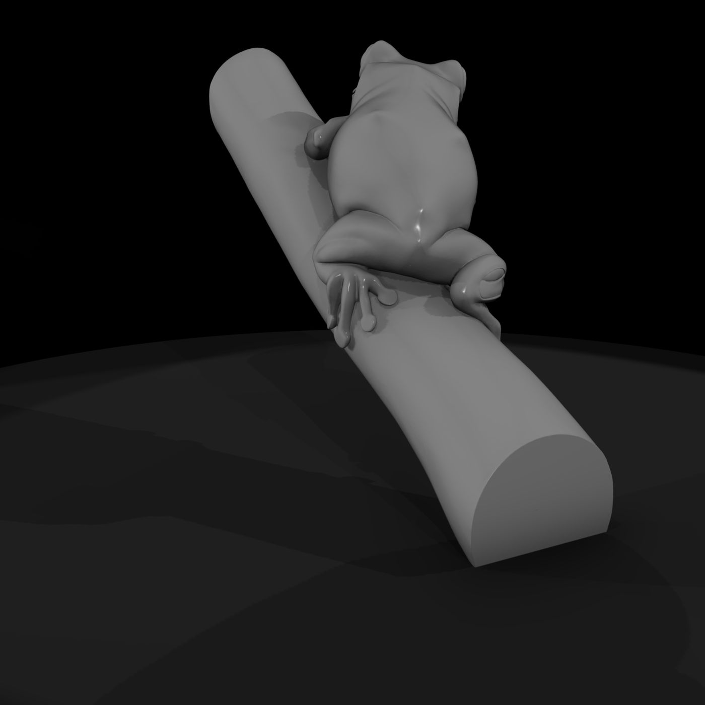 Stylized Tree Frog on Branch