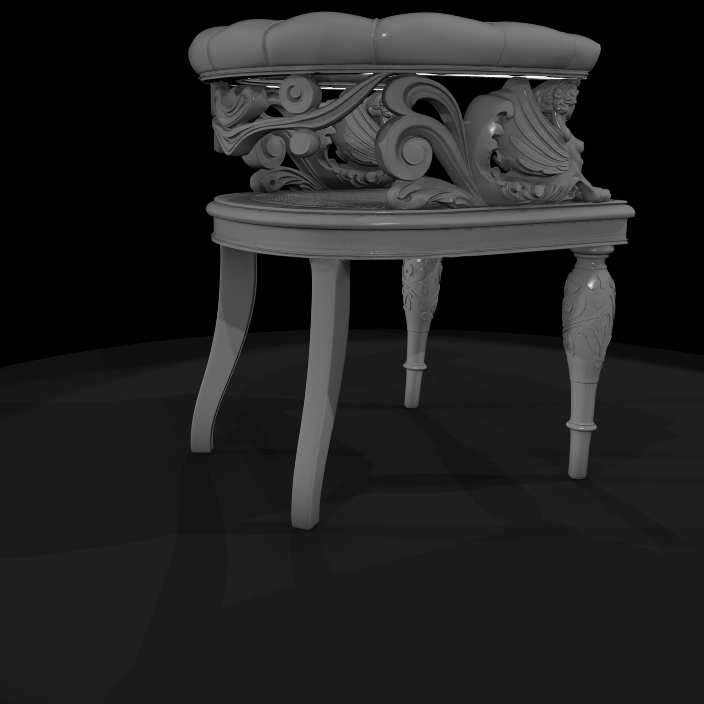 Neoclassical Sphinx Corner Armchair