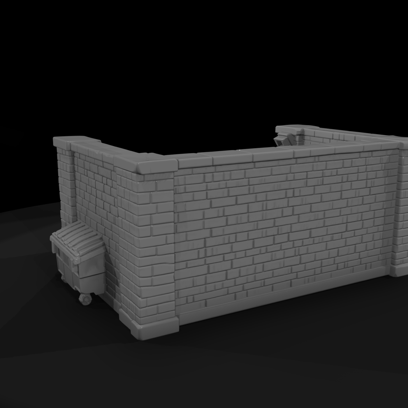 Brick Dumpster Enclosure with Gate