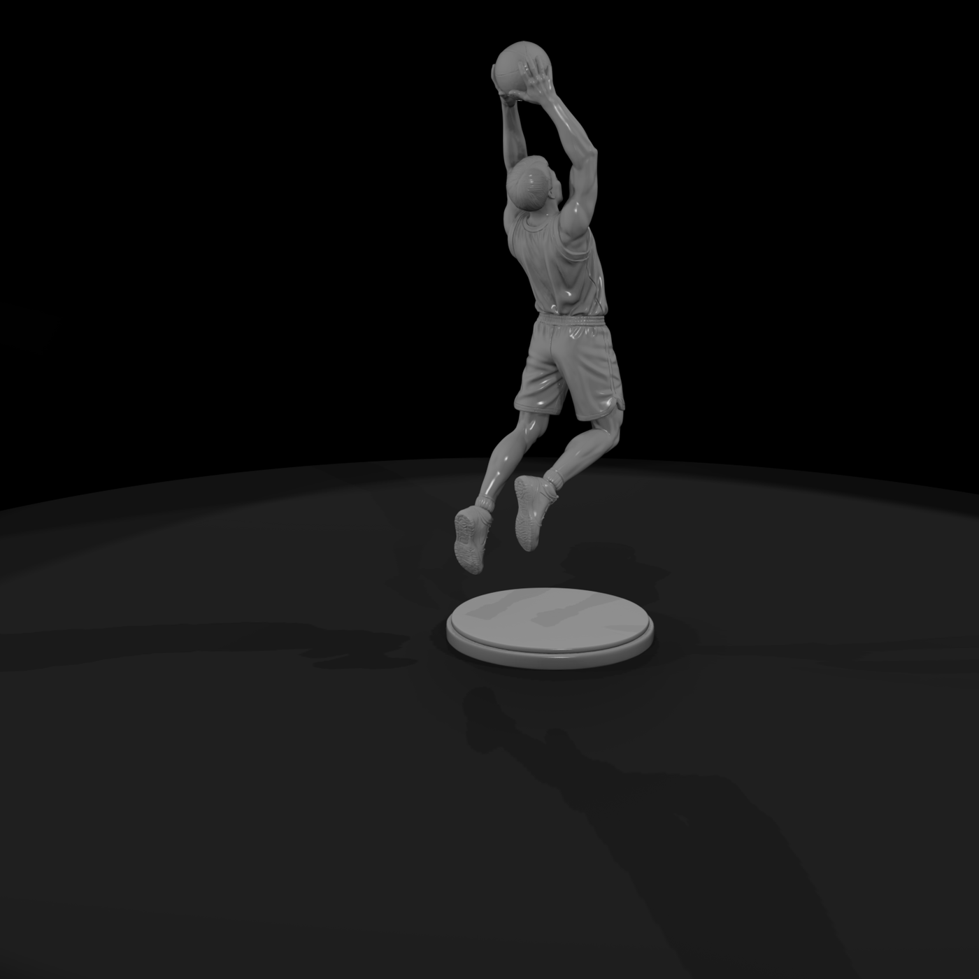 High-Flying Basketball Player Dunking
