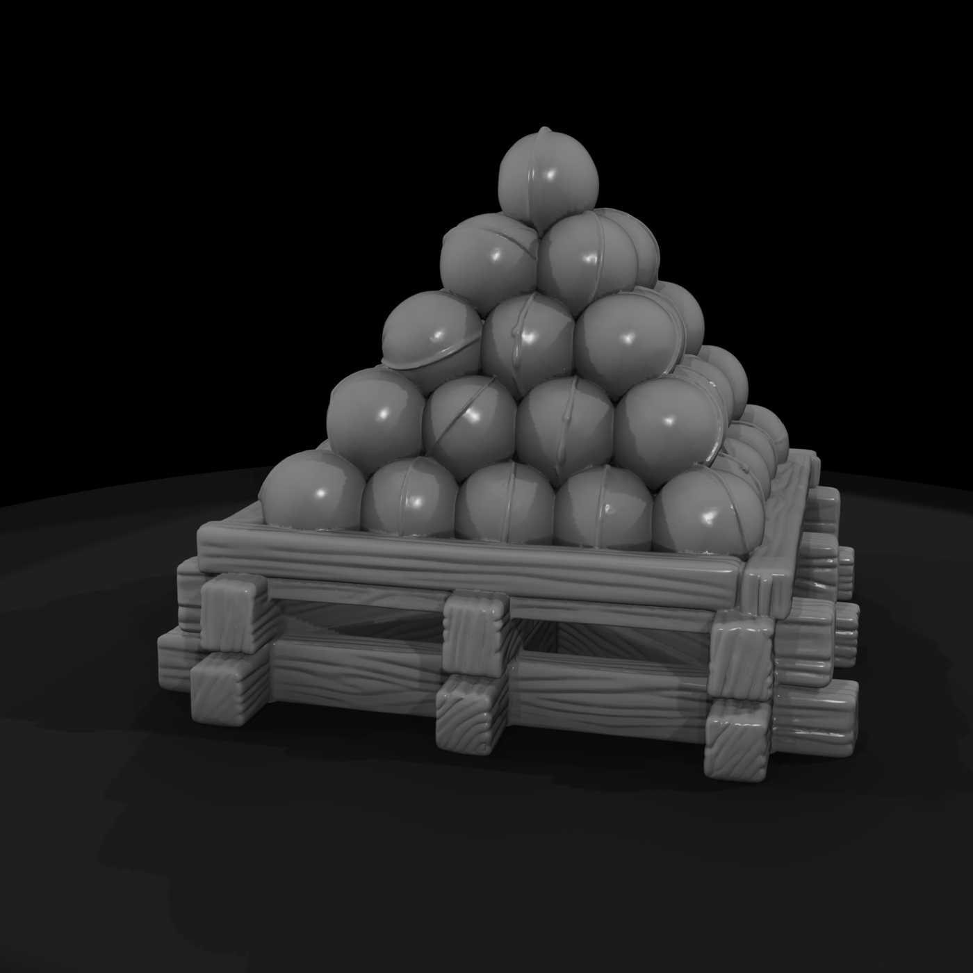Mil 033 Civil War Cannonball Pyramid