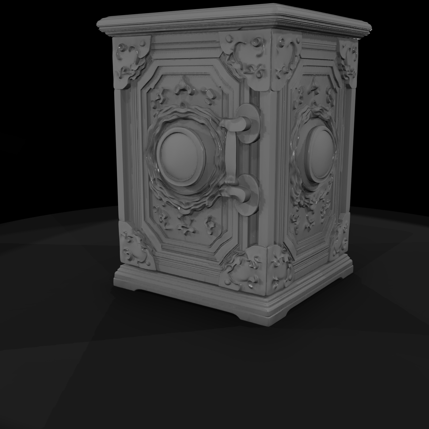 Ornate Victorian Carved Safe — Strongbox