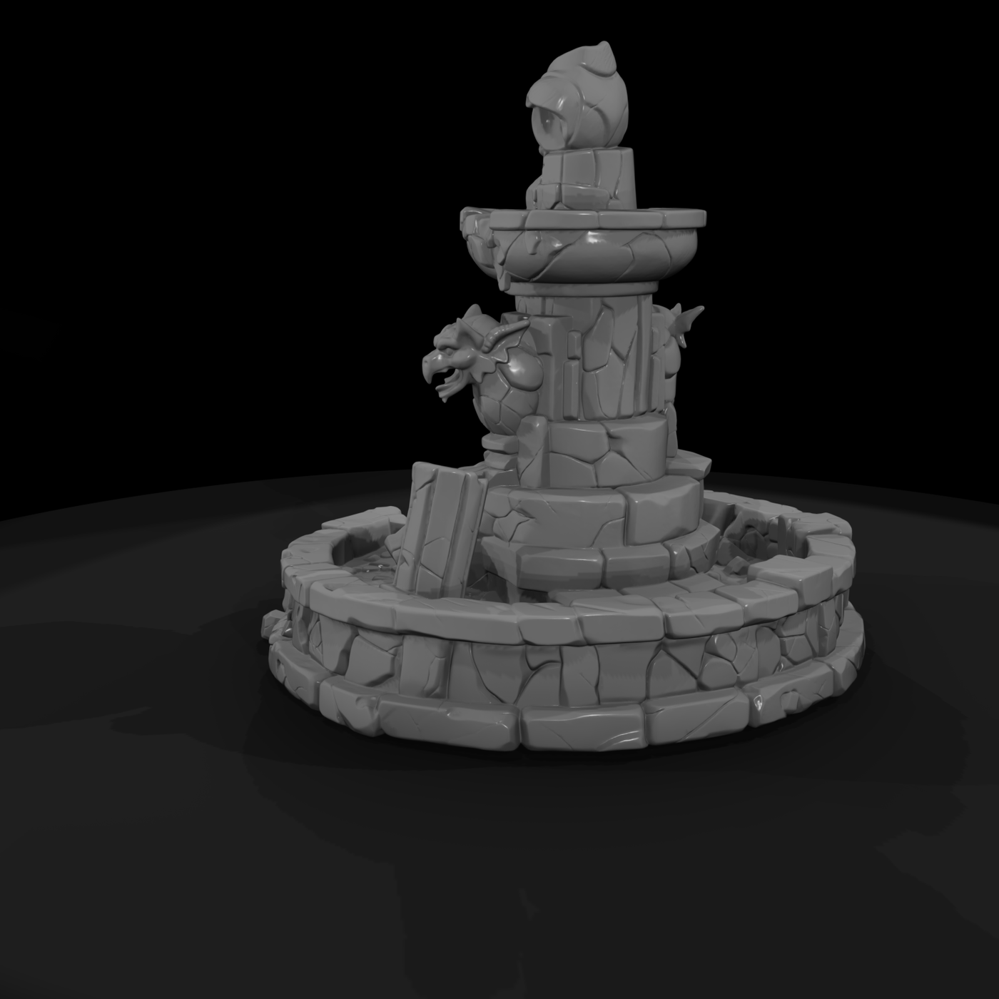 Ruined Gargoyle Fountain