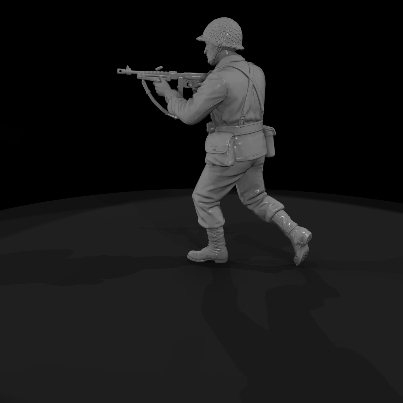 Ww2H 004 United States Army Thompson Gunner